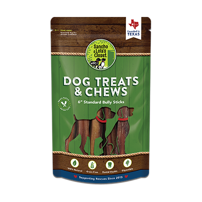 6-Inch Traditional Standard Bully Sticks- Low Odor