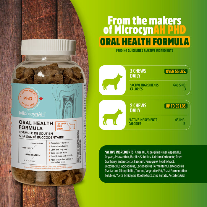 NEW Oral Health Formula Chews- MicrocynAH PHD