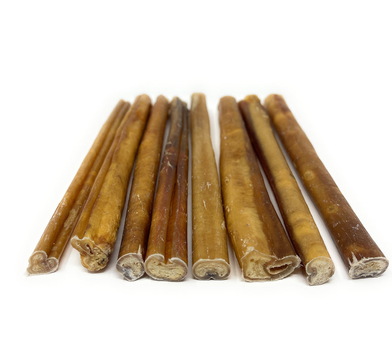 NEW 8" High Odor Bully Sticks because Dogs Love Smelly things- Mixed Sizes, Thin & Standard