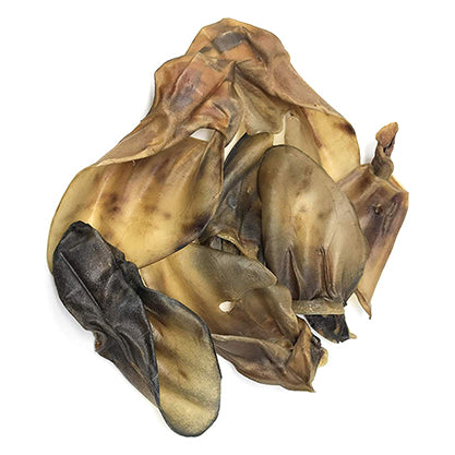 Roasted Natural Cow Ear Chews for Dogs Made in USA, Natural Source of Collagen